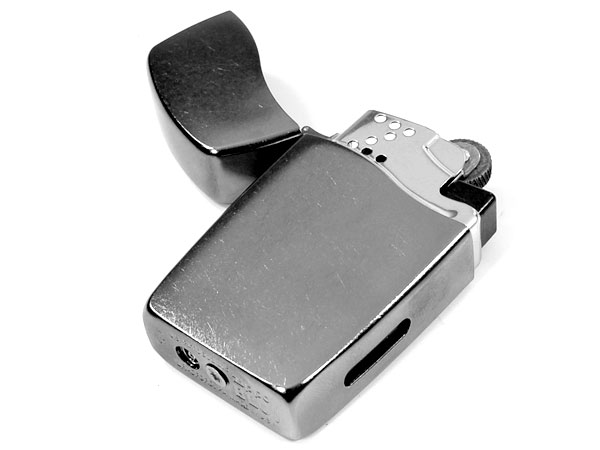 Zippo BLU Shadow Dark Chrome Blue Flame Butane Lighter