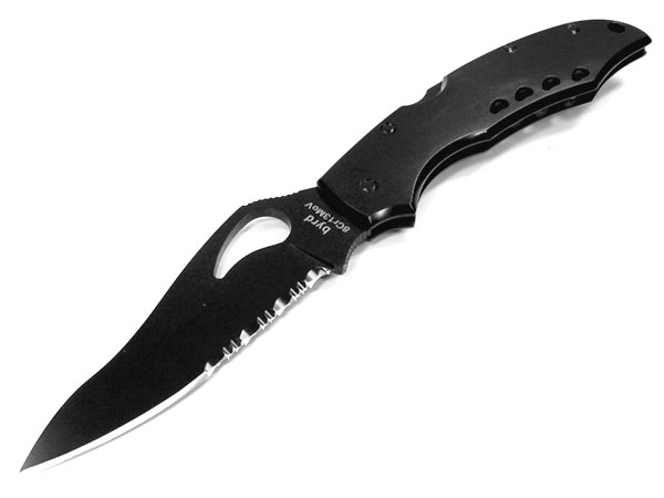 NEW Spyderco Byrd Cara Cara Black Knife Half Serrated