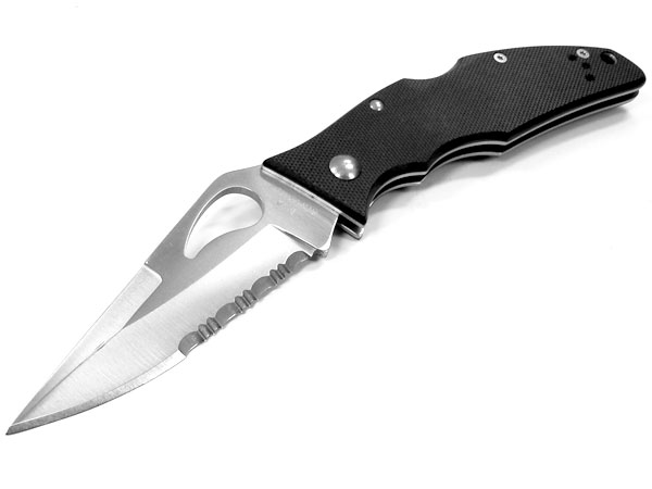 NEW Spyderco Byrd Flight Knife Black G-10/Half Serrated